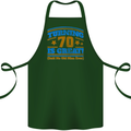 70th Birthday Turning 70 Is Great Year Old Cotton Apron 100% Organic Forest Green