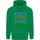 70th Birthday Turning 70 Is Great Year Old Mens 80% Cotton Hoodie Irish Green