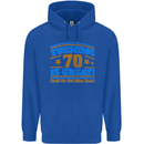 70th Birthday Turning 70 Is Great Year Old Mens 80% Cotton Hoodie Royal Blue