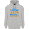 70th Birthday Turning 70 Is Great Year Old Mens 80% Cotton Hoodie Sports Grey