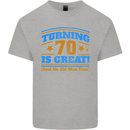 70th Birthday Turning 70 Is Great Year Old Mens Cotton T-Shirt Tee Top Sports Grey