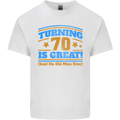 70th Birthday Turning 70 Is Great Year Old Mens Cotton T-Shirt Tee Top White