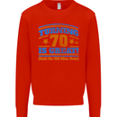 70th Birthday Turning 70 Is Great Year Old Mens Sweatshirt Jumper Bright Red