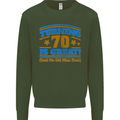70th Birthday Turning 70 Is Great Year Old Mens Sweatshirt Jumper Forest Green