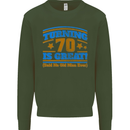 70th Birthday Turning 70 Is Great Year Old Mens Sweatshirt Jumper Forest Green