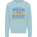 70th Birthday Turning 70 Is Great Year Old Mens Sweatshirt Jumper Light Blue