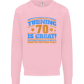70th Birthday Turning 70 Is Great Year Old Mens Sweatshirt Jumper Light Pink