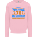 70th Birthday Turning 70 Is Great Year Old Mens Sweatshirt Jumper Light Pink