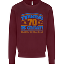 70th Birthday Turning 70 Is Great Year Old Mens Sweatshirt Jumper Maroon