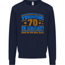 70th Birthday Turning 70 Is Great Year Old Mens Sweatshirt Jumper Navy Blue