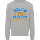 70th Birthday Turning 70 Is Great Year Old Mens Sweatshirt Jumper Sports Grey