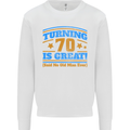 70th Birthday Turning 70 Is Great Year Old Mens Sweatshirt Jumper White