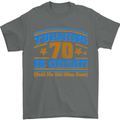 70th Birthday Turning 70 Is Great Year Old Mens T-Shirt Cotton Gildan Charcoal