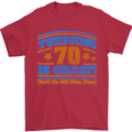 70th Birthday Turning 70 Is Great Year Old Mens T-Shirt Cotton Gildan Red