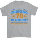 70th Birthday Turning 70 Is Great Year Old Mens T-Shirt Cotton Gildan Sports Grey