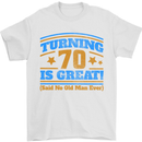 70th Birthday Turning 70 Is Great Year Old Mens T-Shirt Cotton Gildan White