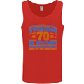 70th Birthday Turning 70 Is Great Year Old Mens Vest Tank Top Red