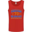 70th Birthday Turning 70 Is Great Year Old Mens Vest Tank Top Red