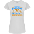 70th Birthday Turning 70 Is Great Year Old Womens Petite Cut T-Shirt White