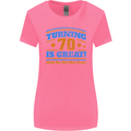 70th Birthday Turning 70 Is Great Year Old Womens Wider Cut T-Shirt Azalea