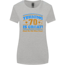 70th Birthday Turning 70 Is Great Year Old Womens Wider Cut T-Shirt Sports Grey