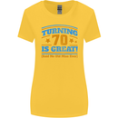 70th Birthday Turning 70 Is Great Year Old Womens Wider Cut T-Shirt Yellow