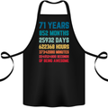 71st Birthday 71 Year Old Cotton Apron 100% Organic Black
