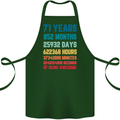 71st Birthday 71 Year Old Cotton Apron 100% Organic Forest Green