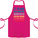 71st Birthday 71 Year Old Cotton Apron 100% Organic Pink