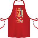 71st Birthday 71 Year Old Level Up Gamming Cotton Apron 100% Organic Red