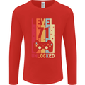 71st Birthday 71 Year Old Level Up Gamming Mens Long Sleeve T-Shirt Red