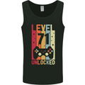 71st Birthday 71 Year Old Level Up Gamming Mens Vest Tank Top Black