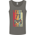 71st Birthday 71 Year Old Level Up Gamming Mens Vest Tank Top Charcoal