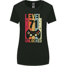 71st Birthday 71 Year Old Level Up Gamming Womens Wider Cut T-Shirt Black