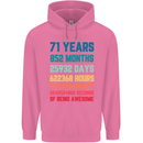71st Birthday 71 Year Old Mens 80% Cotton Hoodie Azelea