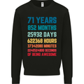 71st Birthday 71 Year Old Mens Sweatshirt Jumper Black