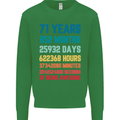 71st Birthday 71 Year Old Mens Sweatshirt Jumper Irish Green