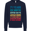 71st Birthday 71 Year Old Mens Sweatshirt Jumper Navy Blue