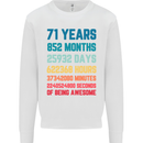 71st Birthday 71 Year Old Mens Sweatshirt Jumper White