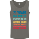 71st Birthday 71 Year Old Mens Vest Tank Top Charcoal