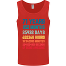 71st Birthday 71 Year Old Mens Vest Tank Top Red