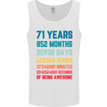 71st Birthday 71 Year Old Mens Vest Tank Top White