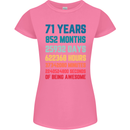 71st Birthday 71 Year Old Womens Petite Cut T-Shirt Azalea