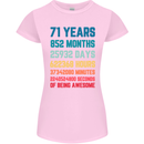 71st Birthday 71 Year Old Womens Petite Cut T-Shirt Light Pink