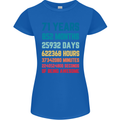 71st Birthday 71 Year Old Womens Petite Cut T-Shirt Royal Blue