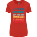 71st Birthday 71 Year Old Womens Wider Cut T-Shirt Red