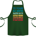 72nd Birthday 72 Year Old Cotton Apron 100% Organic Forest Green