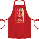 72nd Birthday 72 Year Old Level Up Gamming Cotton Apron 100% Organic Red