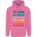 72nd Birthday 72 Year Old Mens 80% Cotton Hoodie Azelea
