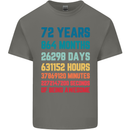 72nd Birthday 72 Year Old Mens Cotton T-Shirt Tee Top Charcoal